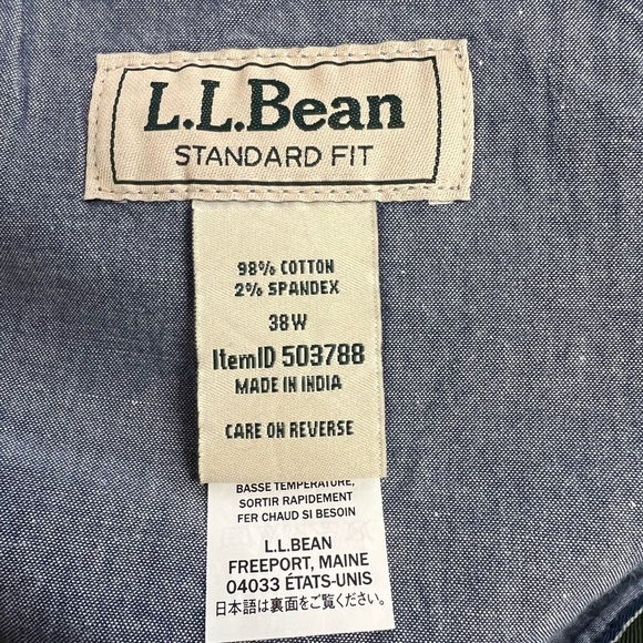 NWT LL Bean Lake Washed Stretch Khaki Shorts - Picture 5 of 7